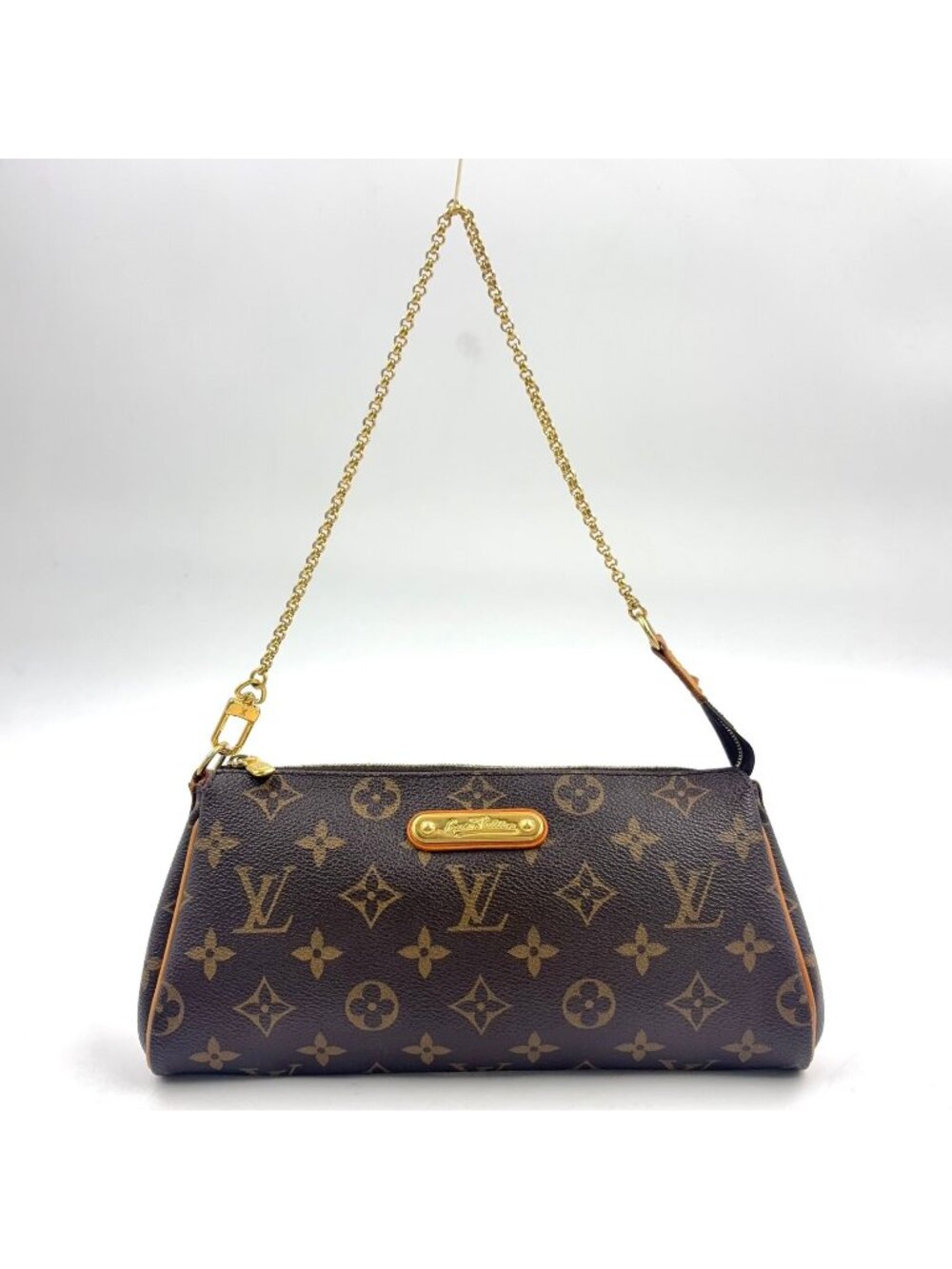 Louis Vuitton Monogram Leather Brown Light Shoulder Bag Gold